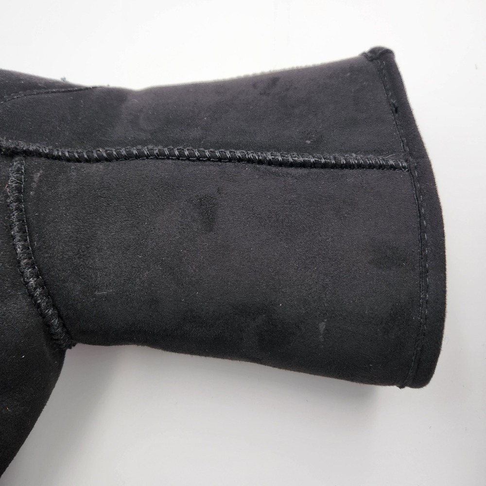 Bearpaw Black Suede‎ Winter Boots Womens Size 7 Mid Calf Outdoor Casual Fashion - Picture 10 of 14